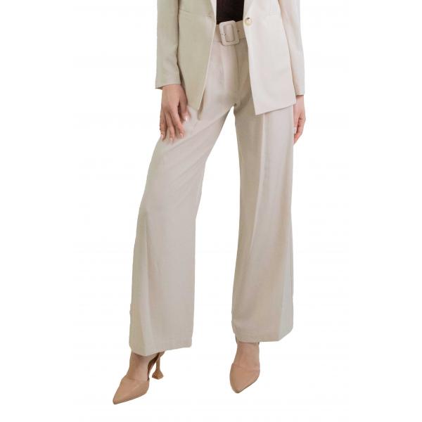 Pantaloni ampi vita alta con tasche Please